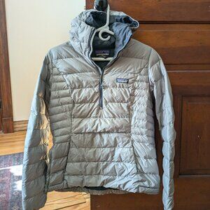 Patagonia Down Sweater Hooded Pullover Jacket Kangaroo Pocket